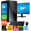Intel Complete PC + 24 "Monitor + Maus und Tastatur | Intel Core i5 | 16 GB DDR4 | 1 TB SSD | RTX 3050 | Windows 11 Pro + WiFi & Bluetooth