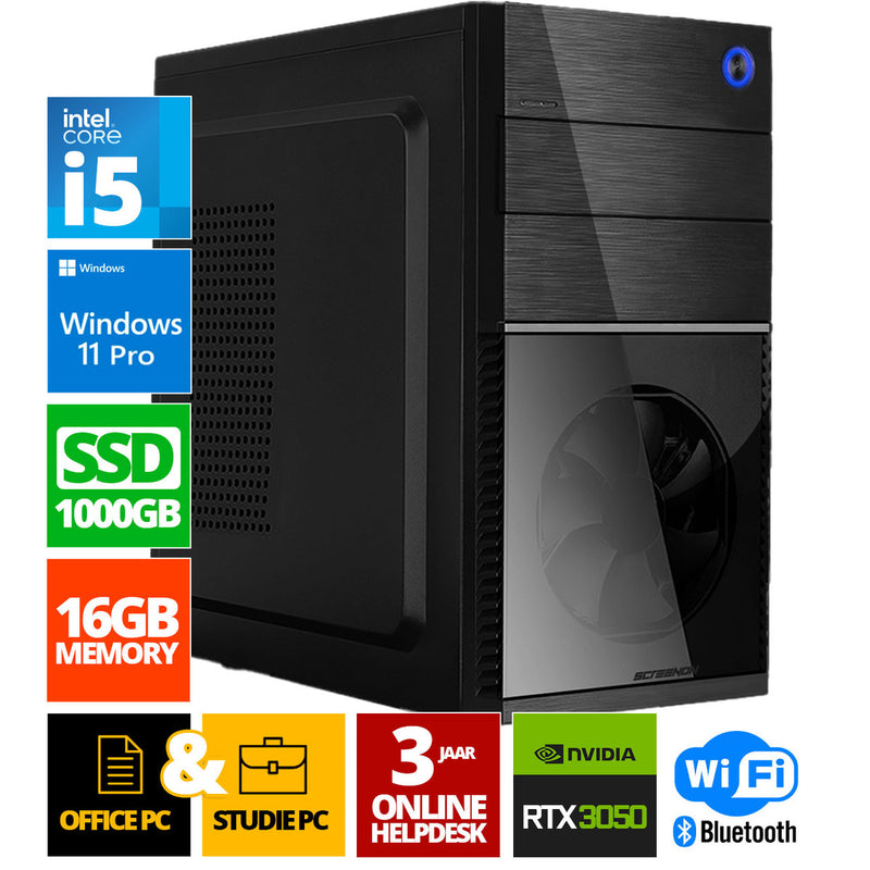 Intel Complete PC | Intel Core i5 | 16 GB DDR4 | 1 TB SSD - NVME | RTX 3050 | Windows 11 Pro