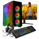 Screenson - Juego de juegos T46187 - W2 (GamePC.T46187 + Monitor de 24 pulgadas + Teclado + Pad de mouse y mouse + Auriculares y soporte)