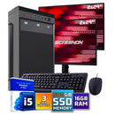Intel Compleet PC SET | Intel Core i5 | 16 GB DDR4 | 500 GB SSD + 2 x 24 Inch Monitor + Muis + Toetsenbord | Windows 11 Pro + WiFi & Bluetooth