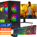 Screenon - Intel Core i7 - 1000 GB SSD - 32 GB RAM - RTX 3050 - Gaming -Set - V92024524 (24 "Monitor + Tastatur + Maus)